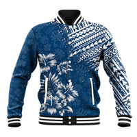 Hawaii Summer Baseball Jacket Mix Polynesian Dark Blue LT6 - Wonder Print Shop