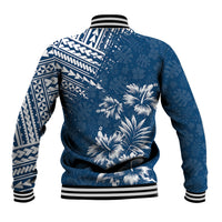 Hawaii Summer Baseball Jacket Mix Polynesian Dark Blue LT6 - Wonder Print Shop