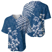 Hawaii Summer Baseball Jersey Mix Polynesian Dark Blue LT6 - Wonder Print Shop
