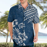Hawaii Summer Hawaiian Shirt Mix Polynesian Dark Blue LT6 - Wonder Print Shop