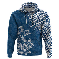 Hawaii Summer Hoodie Mix Polynesian Dark Blue LT6 - Wonder Print Shop