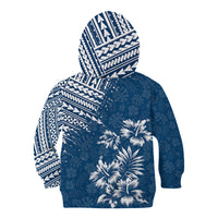 Hawaii Summer Kid Hoodie Mix Polynesian Dark Blue LT6 - Wonder Print Shop