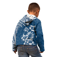 Hawaii Summer Kid Hoodie Mix Polynesian Dark Blue LT6 - Wonder Print Shop