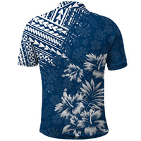 Hawaii Summer Polo Shirt Mix Polynesian Dark Blue LT6 - Wonder Print Shop