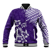 Hawaii Summer Baseball Jacket Mix Polynesian Purple LT6 - Wonder Print Shop