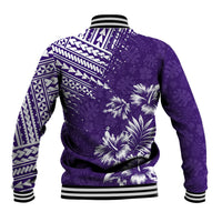 Hawaii Summer Baseball Jacket Mix Polynesian Purple LT6 - Wonder Print Shop