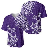Hawaii Summer Baseball Jersey Mix Polynesian Purple LT6 - Wonder Print Shop