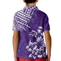 Hawaii Summer Kid Polo Shirt Mix Polynesian Purple LT6 - Wonder Print Shop