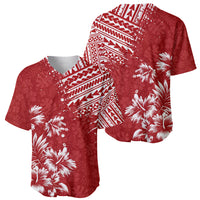 Hawaii Summer Baseball Jersey Mix Polynesian Red LT6 - Wonder Print Shop
