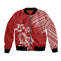 Hawaii Summer Bomber Jacket Mix Polynesian Red LT6 - Wonder Print Shop