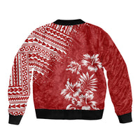 Hawaii Summer Bomber Jacket Mix Polynesian Red LT6 - Wonder Print Shop