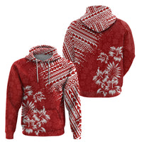 Hawaii Summer Hoodie Mix Polynesian Red LT6 - Wonder Print Shop