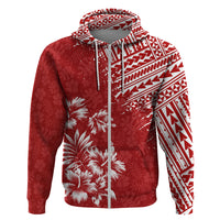 Hawaii Summer Hoodie Mix Polynesian Red LT6 - Wonder Print Shop