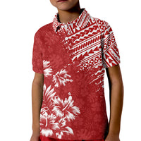 Hawaii Summer Kid Polo Shirt Mix Polynesian Red LT6 - Wonder Print Shop