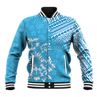 Hawaii Summer Baseball Jacket Mix Polynesian Light Blue LT6 - Wonder Print Shop