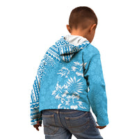 Hawaii Summer Kid Hoodie Mix Polynesian Light Blue LT6 - Wonder Print Shop