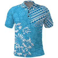 Hawaii Summer Polo Shirt Mix Polynesian Light Blue LT6 - Wonder Print Shop