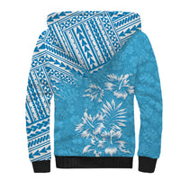 Hawaii Summer Sherpa Hoodie Mix Polynesian Light Blue LT6 - Wonder Print Shop