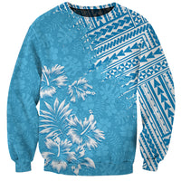 Hawaii Summer Sweatshirt Mix Polynesian Light Blue LT6 - Wonder Print Shop