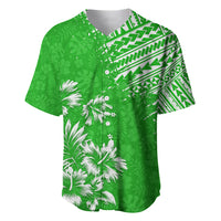 Hawaii Summer Baseball Jersey Mix Polynesian Green LT6 - Wonder Print Shop