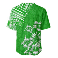 Hawaii Summer Baseball Jersey Mix Polynesian Green LT6 - Wonder Print Shop
