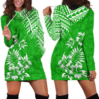 Hawaii Summer Hoodie Dress Mix Polynesian Green LT6 - Wonder Print Shop