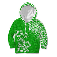 Hawaii Summer Kid Hoodie Mix Polynesian Green LT6 - Wonder Print Shop