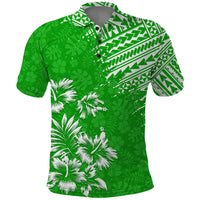 Hawaii Summer Polo Shirt Mix Polynesian Green LT6 - Wonder Print Shop