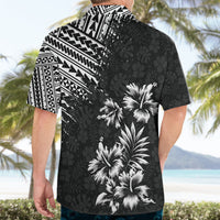 Hawaii Summer Hawaiian Shirt Mix Polynesian Black LT6 - Wonder Print Shop