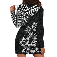 Hawaii Summer Hoodie Dress Mix Polynesian Black LT6 - Wonder Print Shop