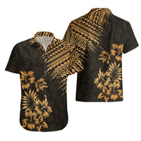 Hawaii Summer Hawaiian Shirt Mix Polynesian Gold LT6 - Wonder Print Shop