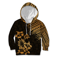 Hawaii Summer Kid Hoodie Mix Polynesian Gold LT6 - Wonder Print Shop