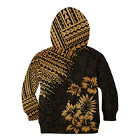Hawaii Summer Kid Hoodie Mix Polynesian Gold LT6 - Wonder Print Shop