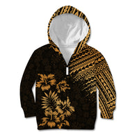 Hawaii Summer Kid Hoodie Mix Polynesian Gold LT6 - Wonder Print Shop