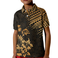Hawaii Summer Kid Polo Shirt Mix Polynesian Gold LT6 - Wonder Print Shop