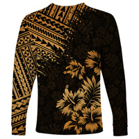 Hawaii Summer Long Sleeve Shirt Mix Polynesian Gold LT6 - Wonder Print Shop