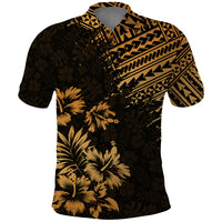 Hawaii Summer Polo Shirt Mix Polynesian Gold LT6 - Wonder Print Shop