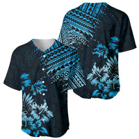 Hawaii Summer Baseball Jersey Mix Polynesian Black-Blue LT6 - Wonder Print Shop