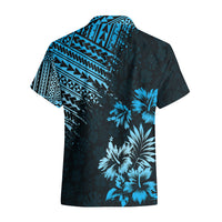 Hawaii Summer Hawaiian Shirt Mix Polynesian Black-Blue LT6 - Wonder Print Shop