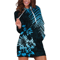 Hawaii Summer Hoodie Dress Mix Polynesian Black-Blue LT6 - Wonder Print Shop