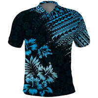 Hawaii Summer Polo Shirt Mix Polynesian Black-Blue LT6 - Wonder Print Shop