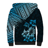 Hawaii Summer Sherpa Hoodie Mix Polynesian Black-Blue LT6 - Wonder Print Shop