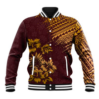 Hawaii Summer Baseball Jacket Mix Polynesian Brown LT6 - Wonder Print Shop