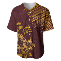 Hawaii Summer Baseball Jersey Mix Polynesian Brown LT6 - Wonder Print Shop