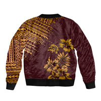 Hawaii Summer Bomber Jacket Mix Polynesian Brown LT6 - Wonder Print Shop