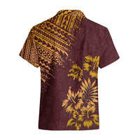Hawaii Summer Hawaiian Shirt Mix Polynesian Brown LT6 - Wonder Print Shop