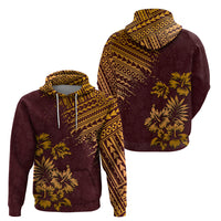 Hawaii Summer Hoodie Mix Polynesian Brown LT6 - Wonder Print Shop