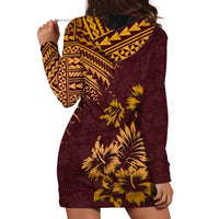 Hawaii Summer Hoodie Dress Mix Polynesian Brown LT6 - Wonder Print Shop