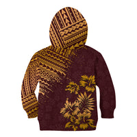 Hawaii Summer Kid Hoodie Mix Polynesian Brown LT6 - Wonder Print Shop