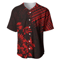 Hawaii Summer Baseball Jersey Mix Polynesian Black-Red LT6 - Wonder Print Shop
